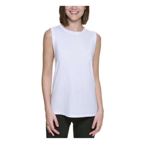 CALVIN KLEIN PERFORMANCE Womens White Moisture Wicking Sleeveless Tank top - Picture 5 of 6